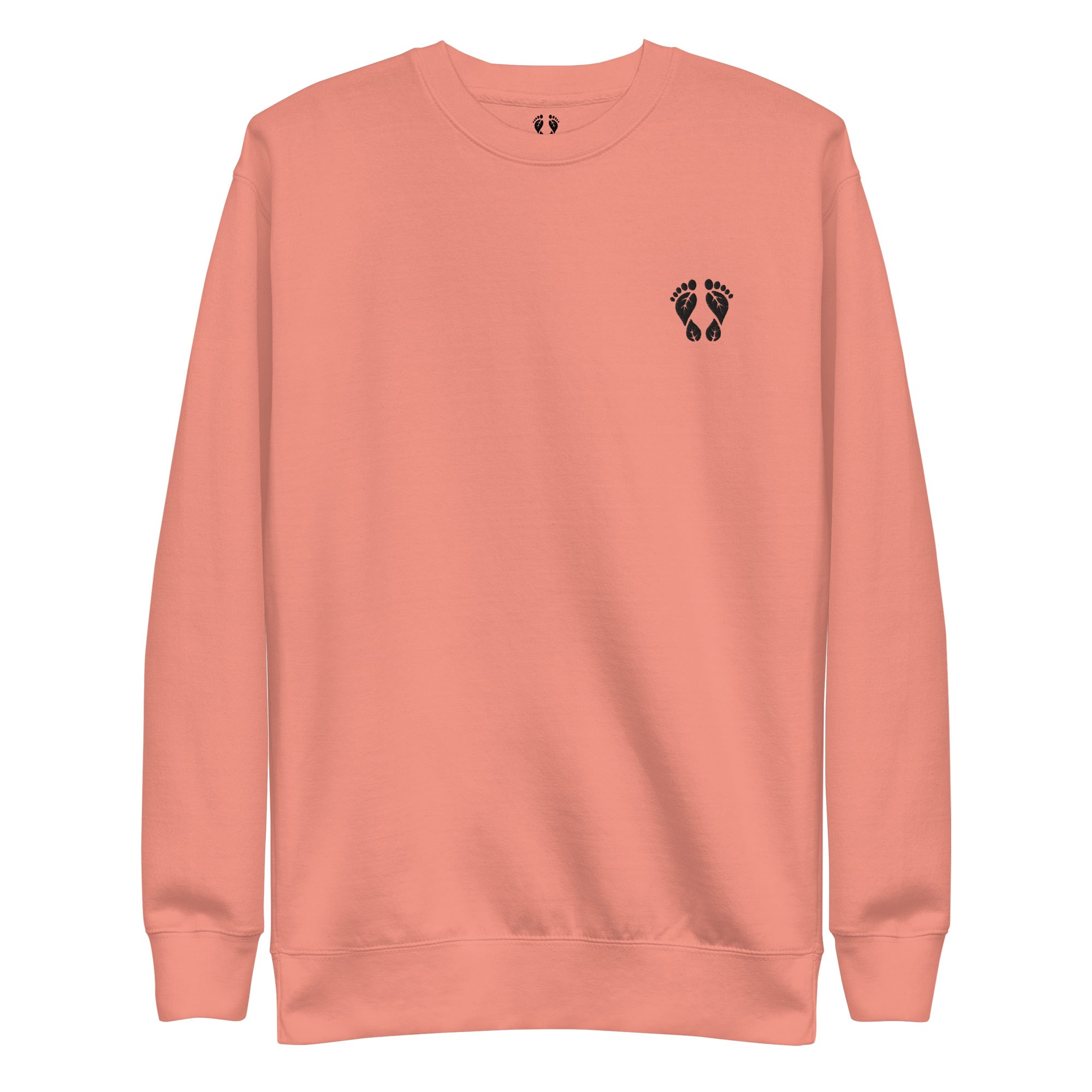 Nature Basics Cotton Embroidered Crewneck Sweatshirt in Rose Pink – Premium Nature-Inspired Apparel by Natura Nation