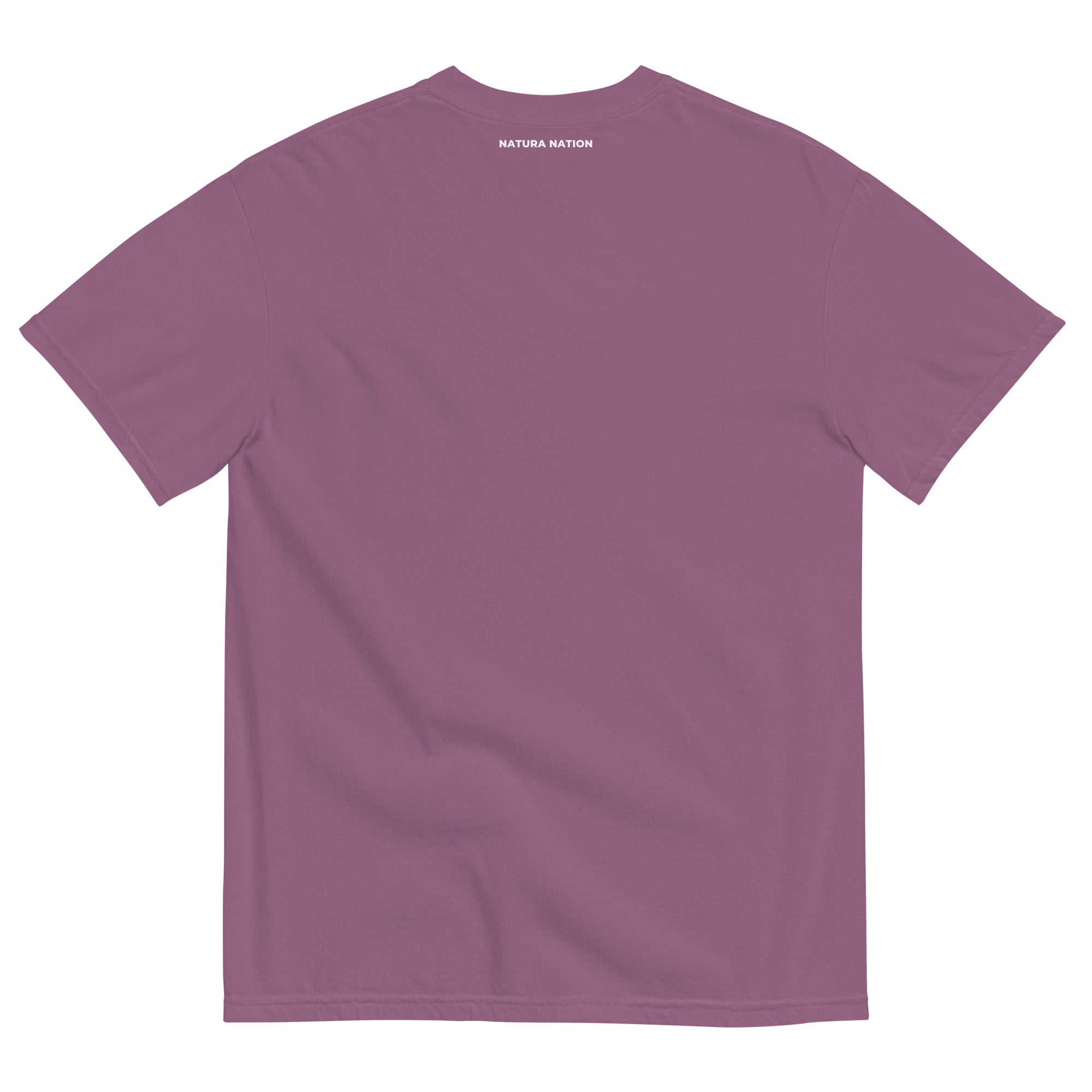 Nature Footprints Cotton Embroidered T-shirt in Berry – Premium Nature-Inspired Apparel by Natura Nation