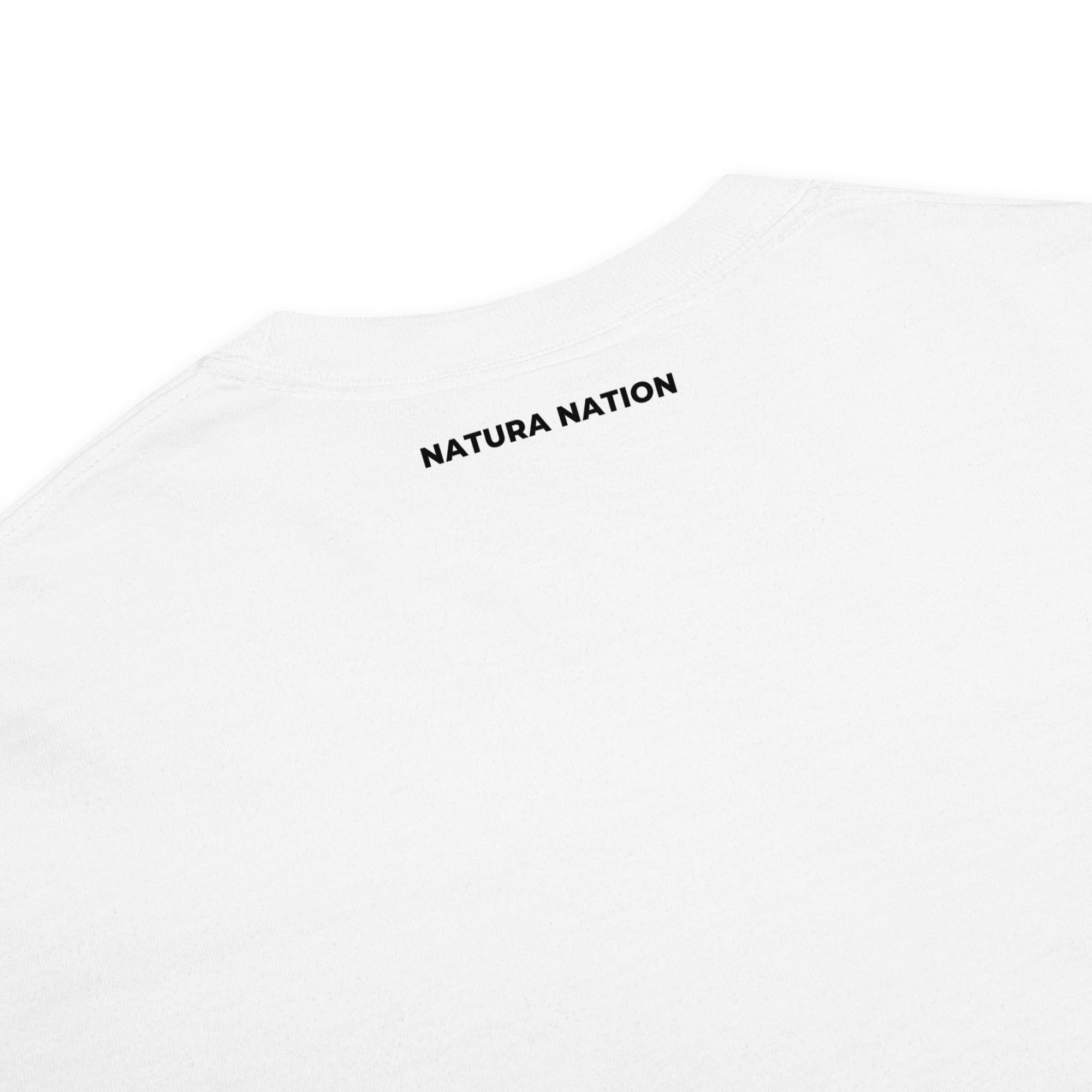 Nature Footprints Cotton Embroidered T-shirt in White – Premium Nature-Inspired Apparel by Natura Nation